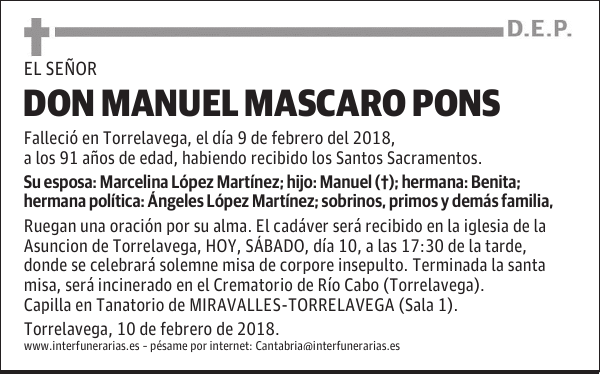 DON MANUEL MASCARO PONS