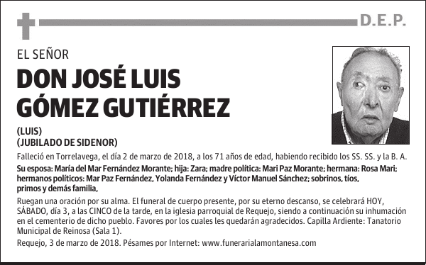 DON JOSÉ LUIS GÓMEZ GUTIÉRREZ
