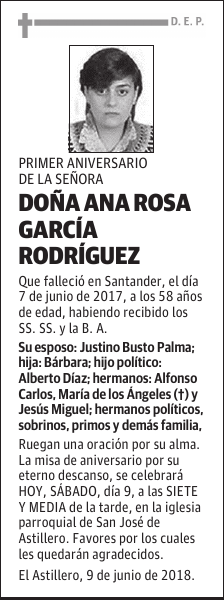 ANA ROSA GARCÍA RODRÍGUEZ