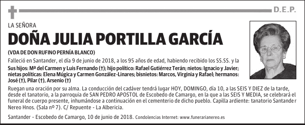 DOÑA JULIA PORTILLA GARCÍA