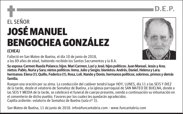 JOSÉ MANUEL BENGOCHEA GONZÁLEZ