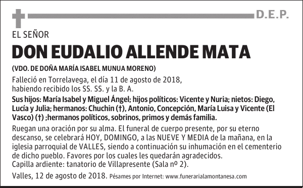 DON EUDALIO ALLENDE MATA