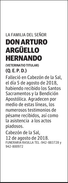 DON ARTURO ARGÜELLO HERNANDO