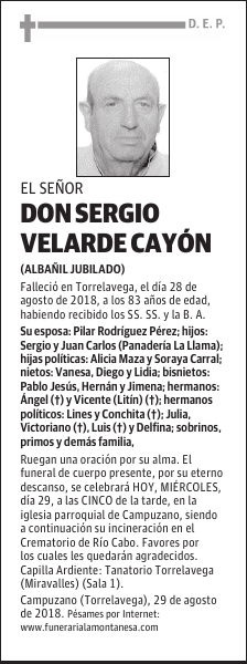 DON SERGIO VELARDE CAYÓN