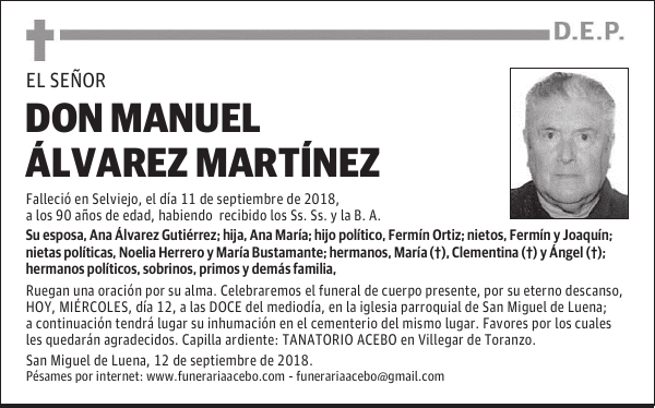 D. MANUEL ÁLVAREZ MARTÍNEZ