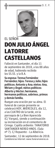 DON JULIO ANGEL LATORRE CASTELLANOS