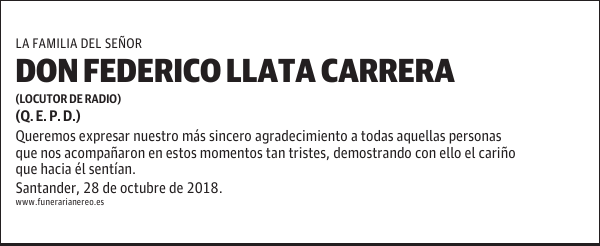 DON FEDERICO LLATA CARRERA
