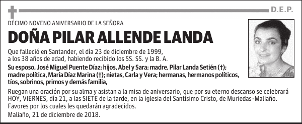 DOÑA PILAR ALLENDE LANDA