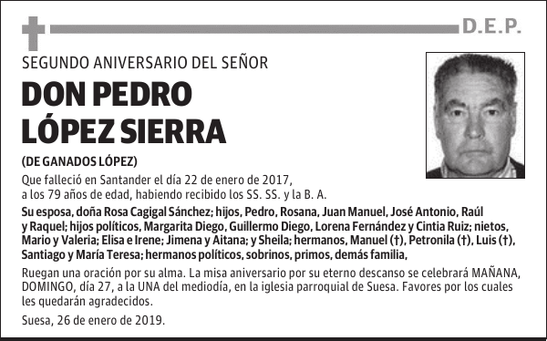 DON PEDRO LÓPEZ SIERRA
