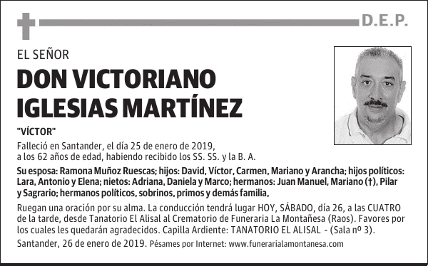 DON VICTORIANO IGLESIAS MARTÍNEZ