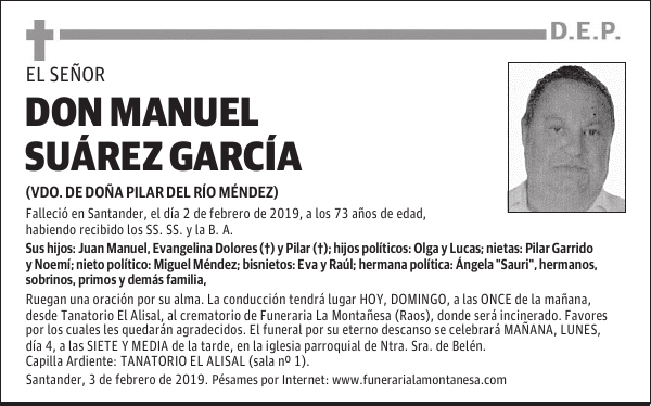 DON MANUEL SUÁREZ GARCÍA