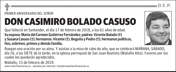 DON CASIMIRO BOLADO CASUSO