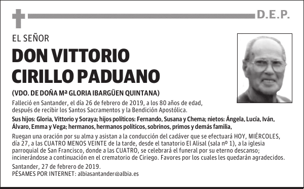 DON VITTORIO CIRILLO PADUANO
