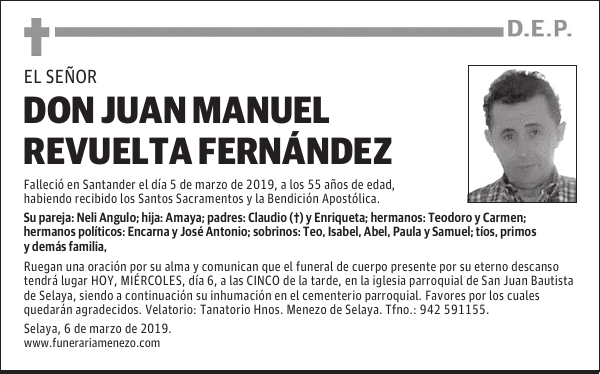 DON JUAN MANUEL REVUELTA FERNÁNDEZ