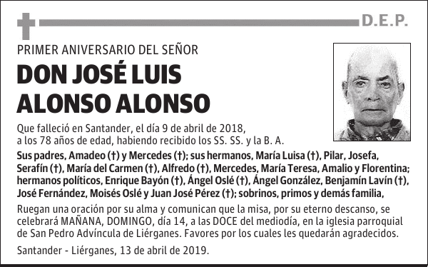 DON JOSÉ LUIS ALONSO ALONSO