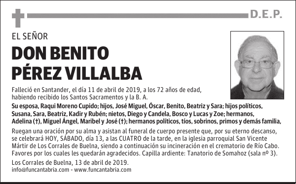 DON BENITO PÉREZ VILLALBA