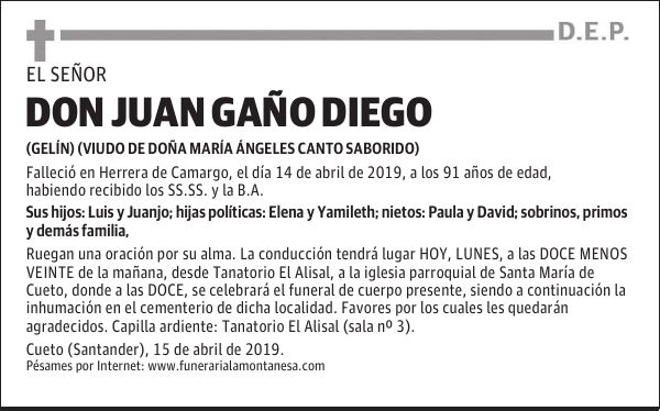 DON JUAN GAÑO DIEGO