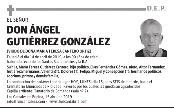 DON ÁNGEL GUTIÉRREZ GONZÁLEZ