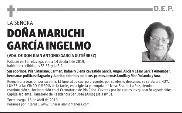 DOÑA MARUCHI GARCÍA INGELMO