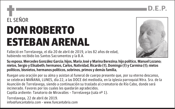 DON ROBERTO ESTEBAN ARENAL