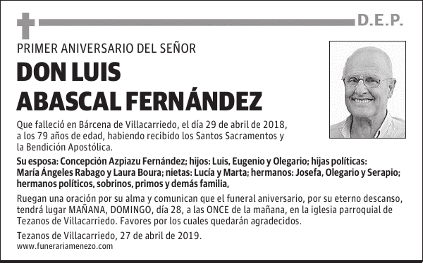DON LUIS ABASCAL FERNÁNDEZ