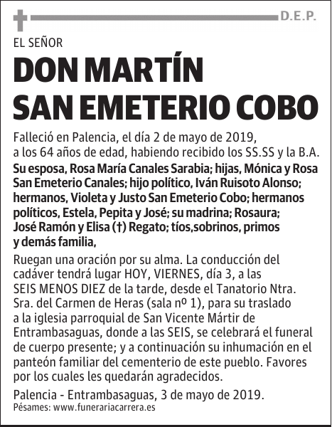DON MARTÍN SAN EMETERIO COBO