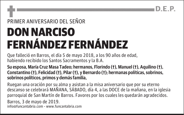 DON NARCISO FERNÁNDEZ FERNÁNDEZ