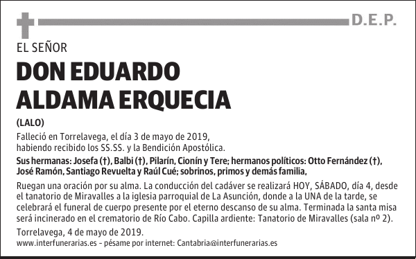 DON EDUARDO ALDAMA ERQUECIA