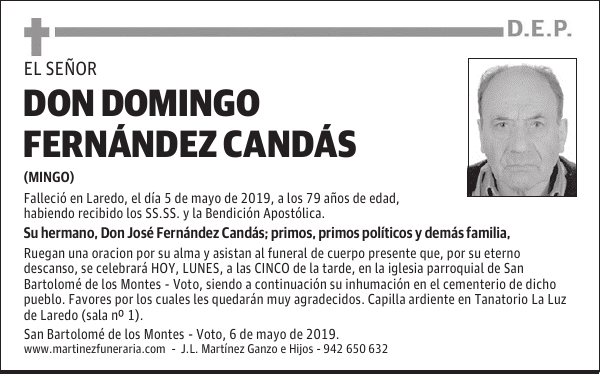 DON DOMINGO FERNÁNDEZ CANDÁS