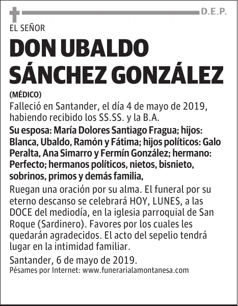 DON UBALDO SÁNCHEZ GONZÁLEZ