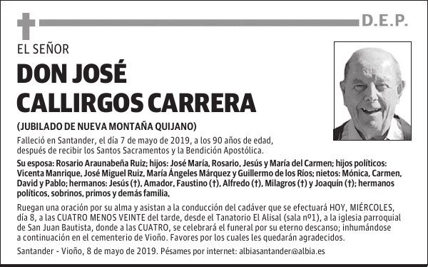 DON JOSÉ CALLIRGOS CARRERA