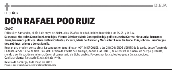 DON RAFAEL POO RUIZ
