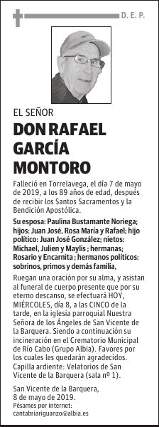 DON RAFAEL GARCÍA MONTORO