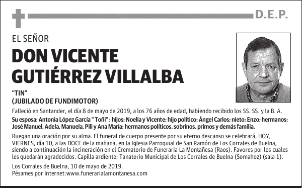 DON VICENTE GUTIÉRREZ VILLALBA
