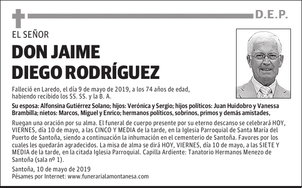 DON JAIME DIEGO RODRÍGUEZ