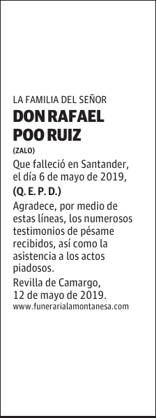 DON RAFAEL POO RUIZ