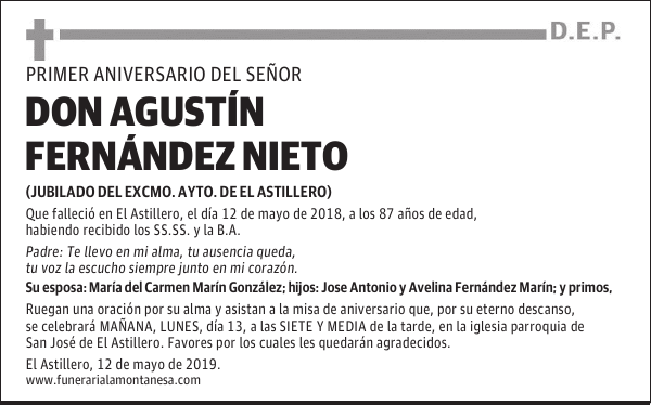 DON AGUSTÍN FERNÁNDEZ NIETO