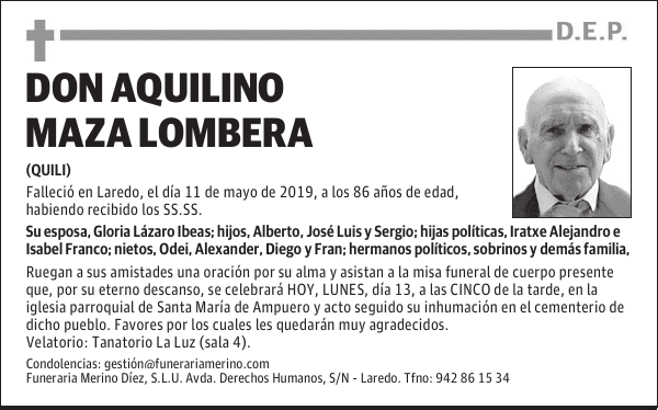 DON AQUILINO MAZA LOMBERA