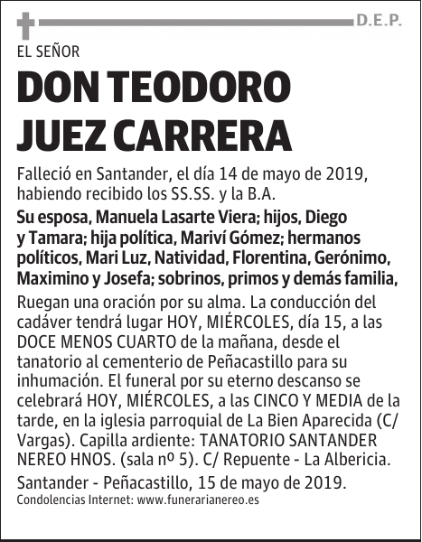 DON TEODORO JUEZ CARRERA