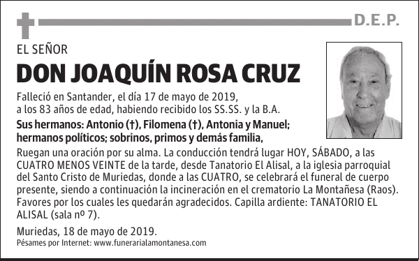 DON JOAQUÍN ROSA CRUZ