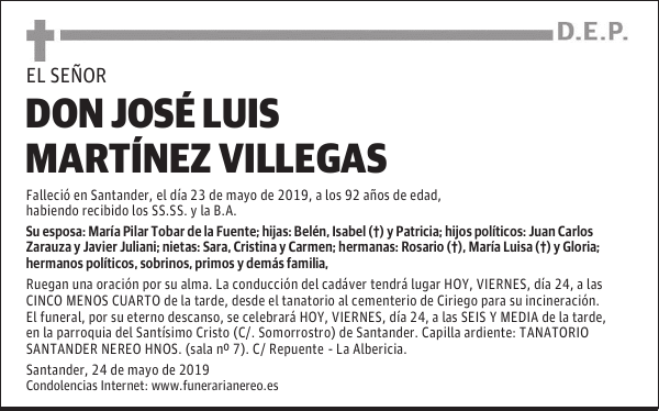 DON JOSÉ LUIS MARTÍNEZ VILLEGAS