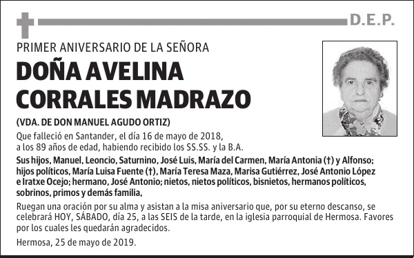 AVELINA CORRALES MADRAZO
