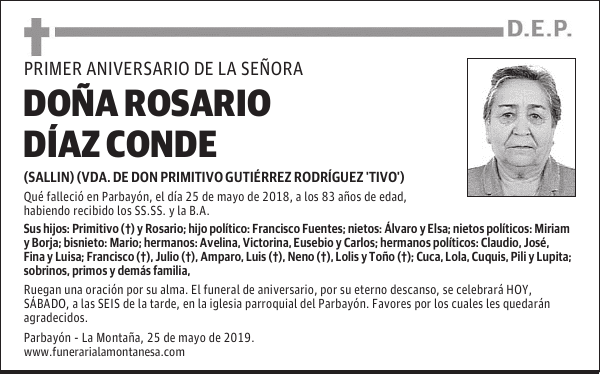 DOÑA ROSARIO DIAZ CONDE