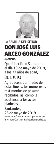 DON JOSÉ LUIS ARCEO GONZÁLEZ