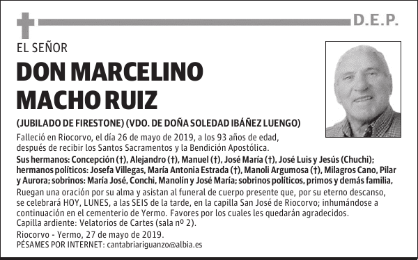 DON MARCELINO MACHO RUIZ