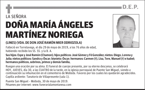 DOÑA MARÍA ÁNGELES MARTÍNEZ NORIEGA