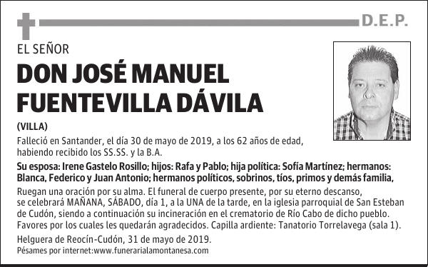 DON JOSÉ MANUEL FUENTEVILLA DÁVILA