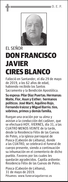 DON FRANCISCO JAVIER CIRES BLANCO