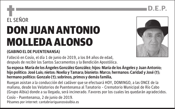 DON JUAN ANTONIO MOLLEDA ALONSO