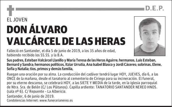 DON ÁLVARO VALCÁRCEL DE LAS HERAS